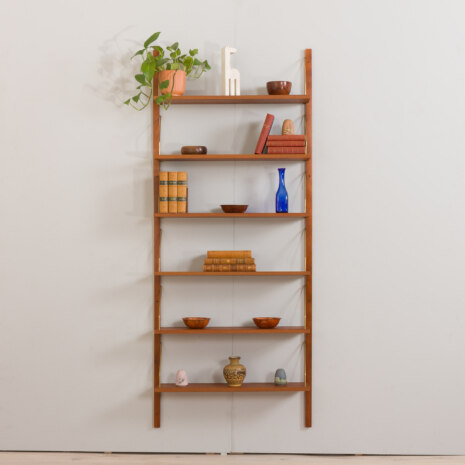 22472 Scandinavian teak wall unit with 6 shelves -1 22472 Scandinavian teak wall unit with 6 shelves -1