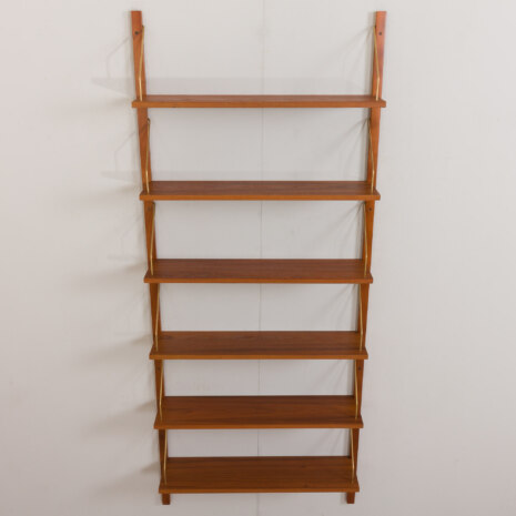 22472 Scandinavian teak wall unit with 6 shelves -5 22472 Scandinavian teak wall unit with 6 shelves -5