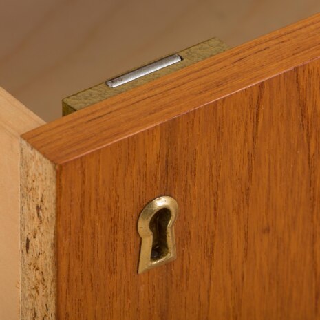 22481 Skandynawskie biurko z drewna tekowego z bocznym schowkiem i 3 szufladami, Norwegia, lata 1960-29 22481 Skandynawskie biurko z drewna tekowego z bocznym schowkiem i 3 szufladami, Norwegia, lata 1960-29