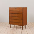 22482 Vintage Aggesund, commode en teck d'Andreas Pedersen, Danemark 1968s-4