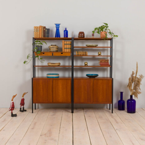 22488 Wall unit in Teak Variett Bookcase by Bertil Fridhagen for Bodafors, Vintage modular shelving system 1950s-1 22488 Wall unit in Teak Variett Bookcase by Bertil Fridhagen for Bodafors, Vintage modular shelving system 1950s-1