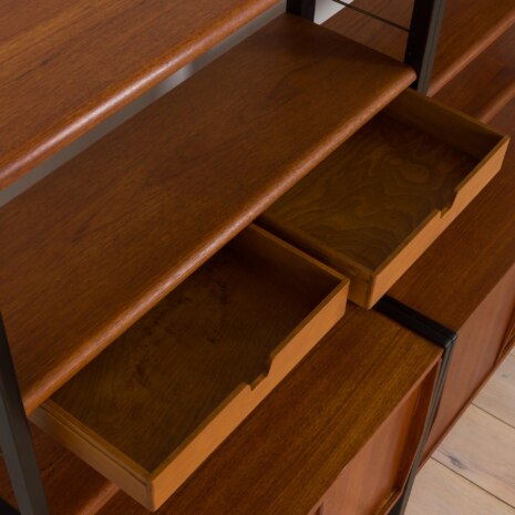 22488 Wall unit in Teak Variett Bookcase by Bertil Fridhagen for Bodafors, Vintage modular shelving system 1950s-10 22488 Wall unit in Teak Variett Bookcase by Bertil Fridhagen for Bodafors, Vintage modular shelving system 1950s-10