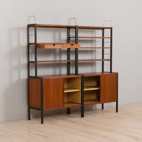 22488 Wall unit in Teak Variett Bookcase by Bertil Fridhagen for Bodafors, Vintage modular shelving system 1950s-4 22488 Wall unit in Teak Variett Bookcase by Bertil Fridhagen for Bodafors, Vintage modular shelving system 1950s-4