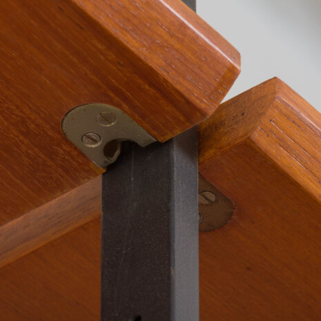 22492 Large Italian freestanding 3 bay wall unit in teak , 1960s-16 22492 Large Italian freestanding 3 bay wall unit in teak , 1960s-16