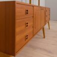 23006 Vintage Scandinavian modular bookcase with shelving in teak w. a glass cabinet and a dresser, Norway, 1960s-13