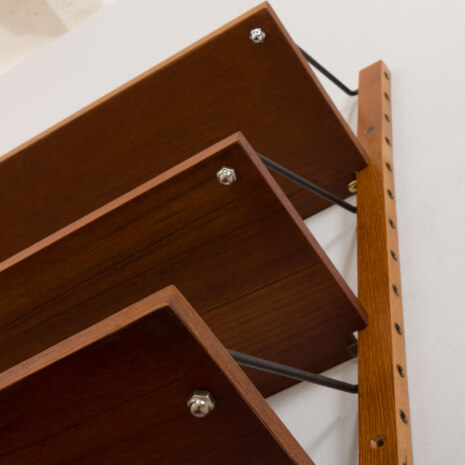 23008 Danish vintage teak entry shelving unit in with a console and 3 shelves, 1960s-10 23008 Danish vintage teak entry shelving unit in with a console and 3 shelves, 1960s-10