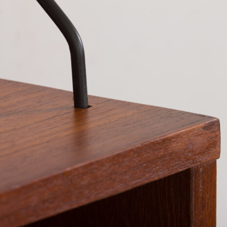 23008 Danish vintage teak entry shelving unit in with a console and 3 shelves, 1960s-13 23008 Danish vintage teak entry shelving unit in with a console and 3 shelves, 1960s-13