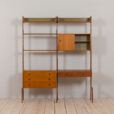 23014 ergo freestanding two bay teak wall unit with desk-6