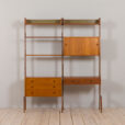 23014 ergo freestanding two bay teak wall unit with desk-8