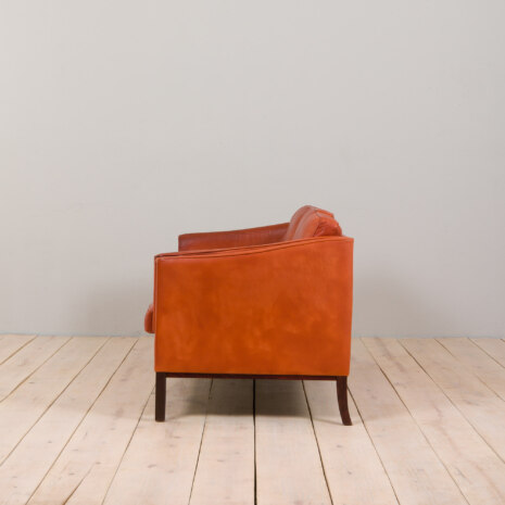 23040 Vintage Brown aniline leather sofa, Denmark, 1960s-4 23040 Vintage Brown aniline leather sofa, Denmark, 1960s-4