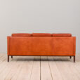 23040 Vintage Brown aniline leather sofa, Denmark, 1960s-5