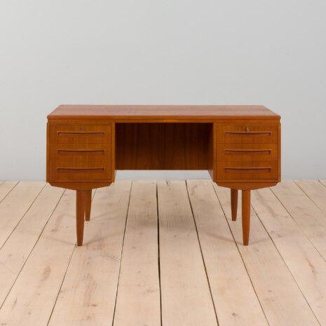 21328 Danish Freestanding Teak Desk With 6 Drawers, 1960s -3 21328 Danish Freestanding Teak Desk With 6 Drawers, 1960s -3