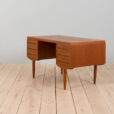 21328 Danish Freestanding Teak Desk With 6 Drawers, 1960s -4