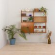 22194 Modular vintage bookcase in teak, wall shelving system with 2 cabinets, Sven Andersen Møbelfabrikk, Norway, 1960s-1