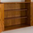 22194 Modular vintage bookcase in teak, wall shelving system with 2 cabinets, Sven Andersen Møbelfabrikk, Norway, 1960s-11