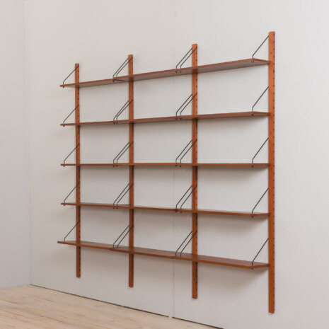 22314 three bay teak wall unit-4 22314 three bay teak wall unit-4