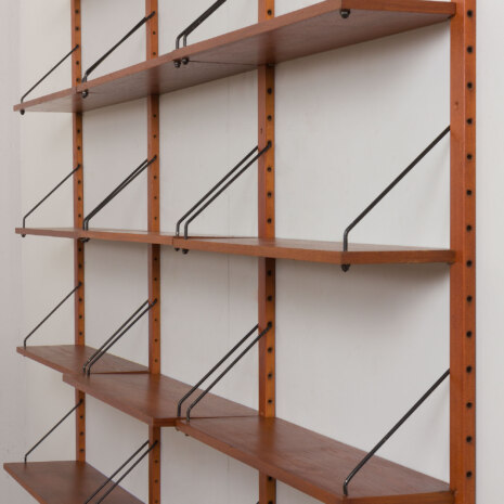 22314 three bay teak wall unit-5 22314 three bay teak wall unit-5