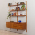 22487 Danish vintage Poul Cadovius modular bookcase, wall unit in teak for CADO , 1960s 1-2