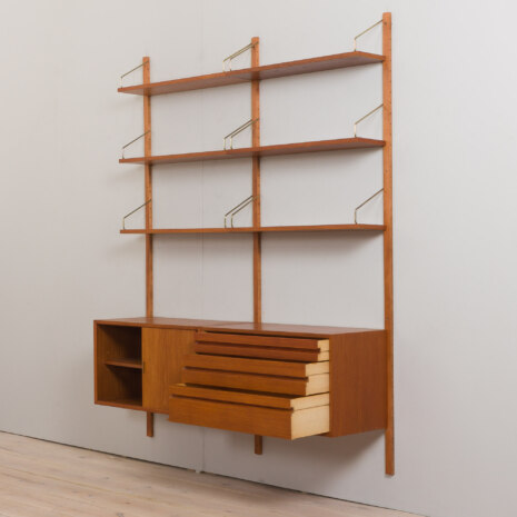 22487 Danish vintage Poul Cadovius modular bookcase, wall unit in teak for CADO , 1960s 1-5 22487 Danish vintage Poul Cadovius modular bookcase, wall unit in teak for CADO , 1960s 1-5