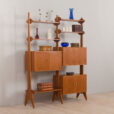 22490 Italian Vintage free standing bookcase, room divider in teak in the style of Vittorio Dassi, 1960s-1