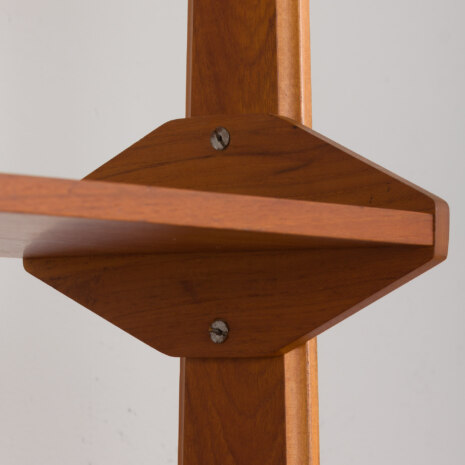 22490 Italian Vintage free standing bookcase, room divider in teak in the style of Vittorio Dassi, 1960s-11 22490 Italian Vintage free standing bookcase, room divider in teak in the style of Vittorio Dassi, 1960s-11