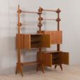 22490 Italian Vintage free standing bookcase, room divider in teak in the style of Vittorio Dassi, 1960s-5