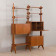 22490 Italian Vintage free standing bookcase, room divider in teak in the style of Vittorio Dassi, 1960s-6