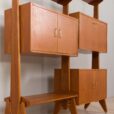 22490 Italian Vintage free standing bookcase, room divider in teak in the style of Vittorio Dassi, 1960s-8