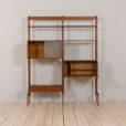 23005 Vintage Scandinavian modular free standing bookcase teak, Norway, 1960s v.2-8