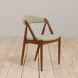 23013 Set of 8 Kai Kristiansen teak dining chair 31 reupholstered in ... , Denmark, 60s-11