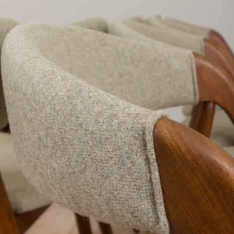 23013 Set of 8 Kai Kristiansen teak dining chair 31 reupholstered in ... , Denmark, 60s-6 23013 Set of 8 Kai Kristiansen teak dining chair 31 reupholstered in ... , Denmark, 60s-6