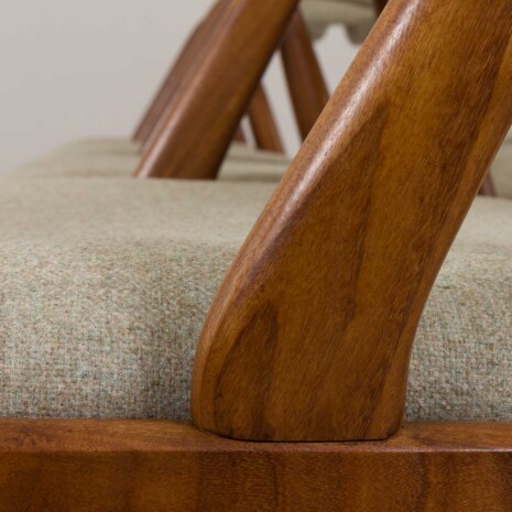 23013 Set of 8 Kai Kristiansen teak dining chair 31 reupholstered in ... , Denmark, 60s-8 23013 Set of 8 Kai Kristiansen teak dining chair 31 reupholstered in ... , Denmark, 60s-8