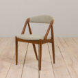 23013 Set of 8 Kai Kristiansen teak dining chair 31 reupholstered in ... , Denmark, 60s-9