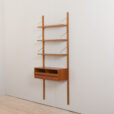 23022 Vintage teak entry wall unit bookcase, CADO shelving by P. Cadovius, Denmark, 1960s-3