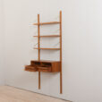 23022 Vintage teak entry wall unit bookcase, CADO shelving by P. Cadovius, Denmark, 1960s-4