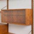 23024 Danish vintage modular bookcase in teak, system of 10 wall shelves and 3 cabinets, CADO wall unit by P. Cadovius, 1960s v.2-10