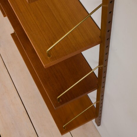 23024 Danish vintage modular bookcase in teak, system of 10 wall shelves and 3 cabinets, CADO wall unit by P. Cadovius, 1960s v.2-9 23024 Danish vintage modular bookcase in teak, system of 10 wall shelves and 3 cabinets, CADO wall unit by P. Cadovius, 1960s v.2-9