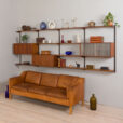 23031 Kai Kristiansen Vintage Danish mid century modern modular teak bookcase for FM Mobler, 1960s-3