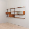 23031 Kai Kristiansen Vintage Danish mid century modern modular teak bookcase for FM Mobler, 1960s-9