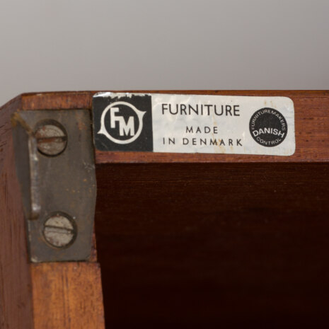 23036 Vintage Danish modern modular teak bookcase, system of 9 wall shelves _ 3 cabinets by K. Kristiansen for FM Mobler, 1960s v.3-24 23036 Vintage Danish modern modular teak bookcase, system of 9 wall shelves _ 3 cabinets by K. Kristiansen for FM Mobler, 1960s v.3-24