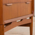 23051 Danish vintage dresser in teak w. 6 drawers on lightly sculpted base, 1960s-11