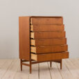 23051 Danish vintage dresser in teak w. 6 drawers on lightly sculpted base, 1960s-2
