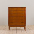 23051 Danish vintage dresser in teak w. 6 drawers on lightly sculpted base, 1960s-3