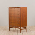 23051 Danish vintage dresser in teak w. 6 drawers on lightly sculpted base, 1960s-4
