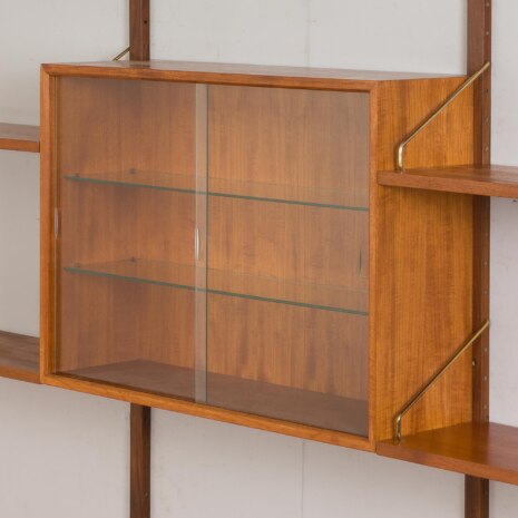 23053 Poul Cadovious extra large teak three bay wall bookshelf with bar cabinet for Cado, Denmark 1960s-12 23053 Poul Cadovious extra large teak three bay wall bookshelf with bar cabinet for Cado, Denmark 1960s-12