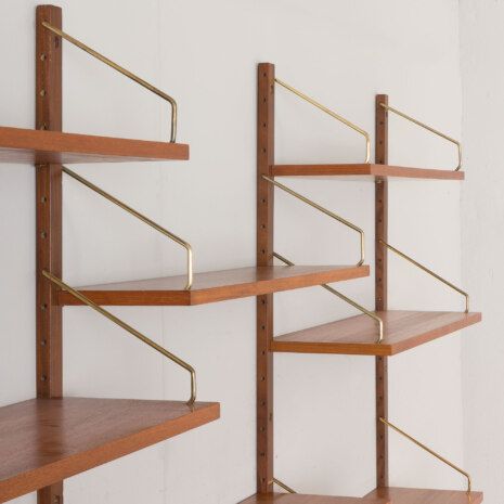 23053 Poul Cadovious extra large teak three bay wall bookshelf with bar cabinet for Cado, Denmark 1960s-13 23053 Poul Cadovious extra large teak three bay wall bookshelf with bar cabinet for Cado, Denmark 1960s-13