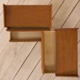 23057 Pair of Danish mid century modern teak nightstands with three drawers, 1960s-6