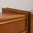 23057 Pair of Danish mid century modern teak nightstands with three drawers, 1960s-8
