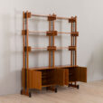 23064 Italian Vintage bookcase room divider, free standing shelving in teak, 1960s-4