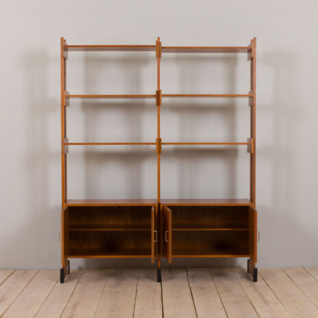 23064 Italian Vintage bookcase room divider, free standing shelving in teak, 1960s-5 23064 Italian Vintage bookcase room divider, free standing shelving in teak, 1960s-5